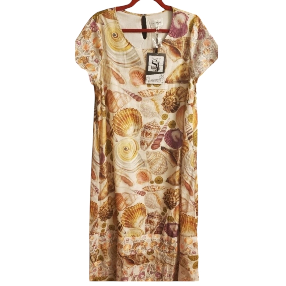 Sassy Jones Shay Luxe Seashell Dress with Bolera jacket